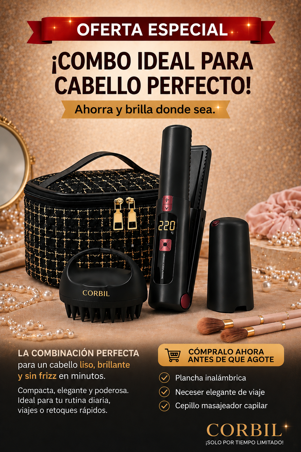 Pack Premium Beauty Cabello Perfecto 3 en 1 | CORBIL™