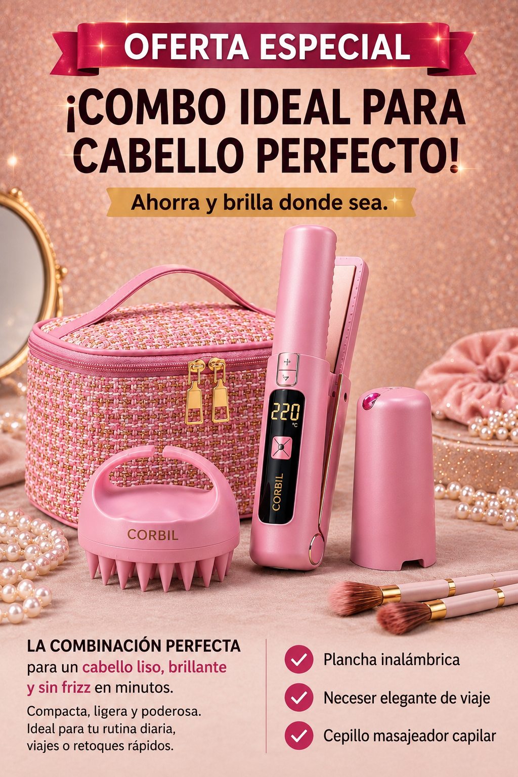 Pack Premium Beauty Cabello Perfecto 3 en 1 | CORBIL™