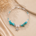 Tobillera Marina Turquesa™ con Estrella de Mar
