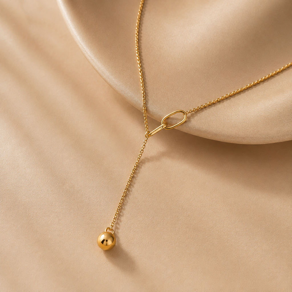 Collar Lariat Élégance – Chapado en Oro