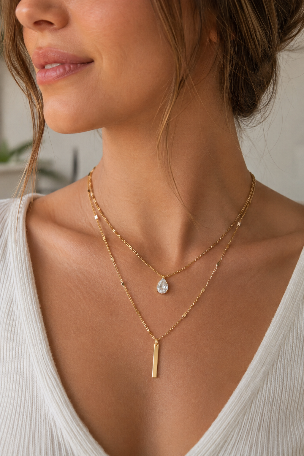 Collar Lumière Duo · Chapado En Oro