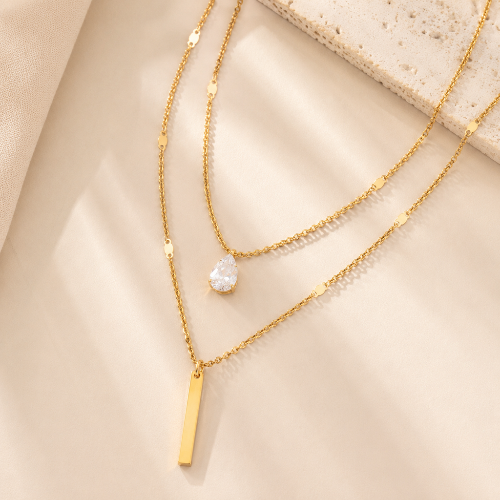 Collar Lumière Duo · Chapado En Oro