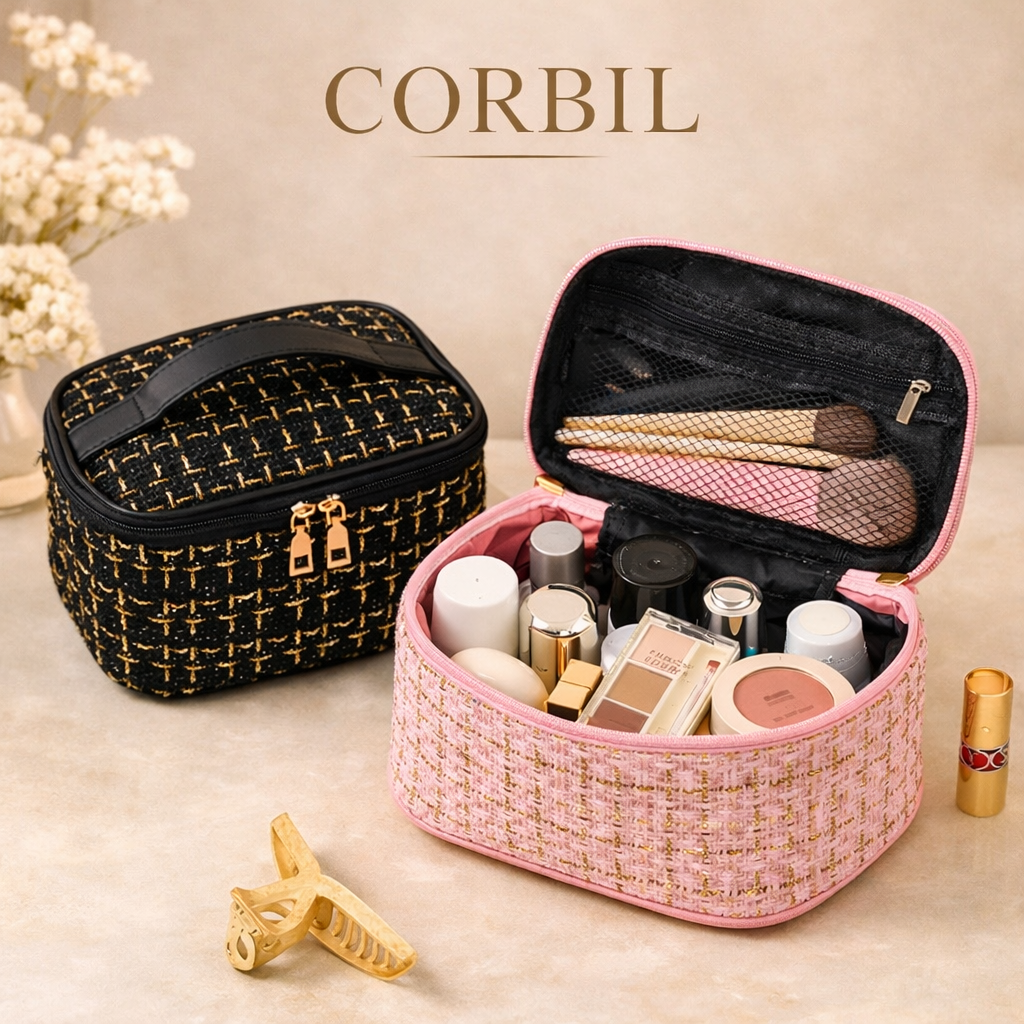Bolso de Maquillaje CORBIL – Organizador de Belleza para Viaje