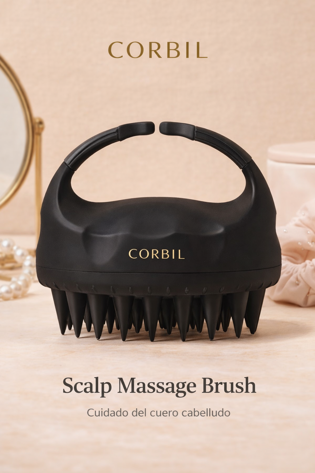 CORBIL Scalp Massage Brush – Cepillo Masajeador para Crecimiento y Cuidado del Cabello